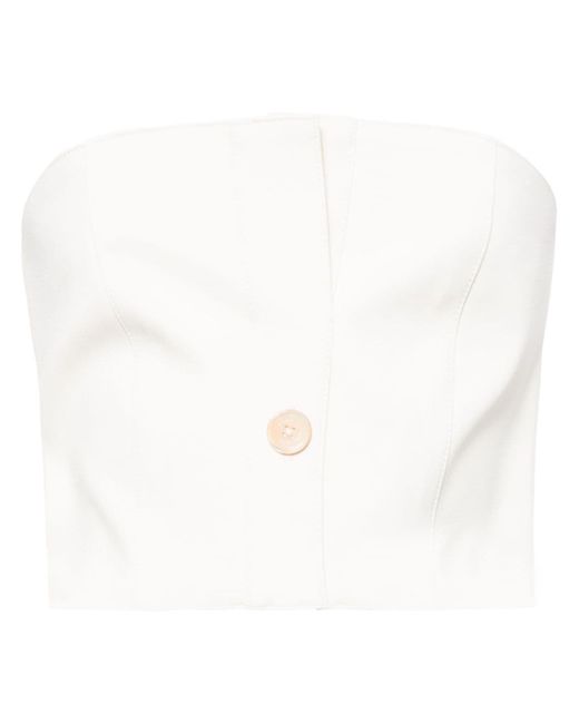 Rokh button-embellished cropped top
