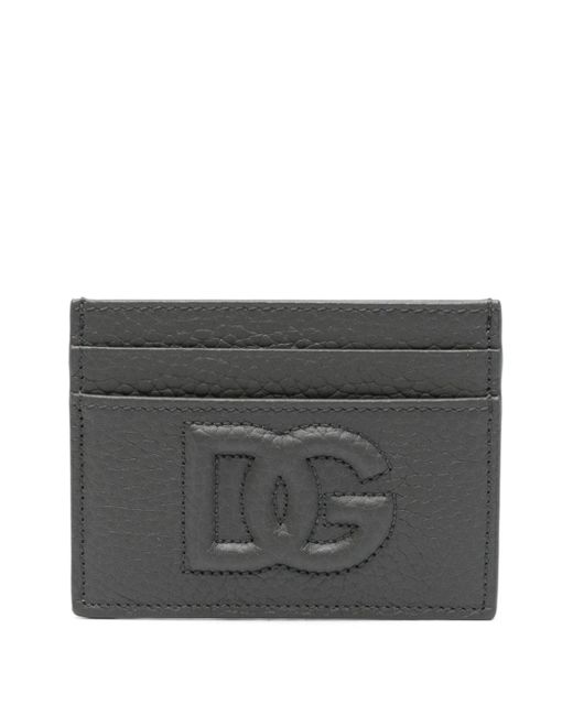 Dolce & Gabbana embossed-logo leather cardholder