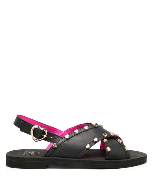 Love Moschino sling back leather sandals