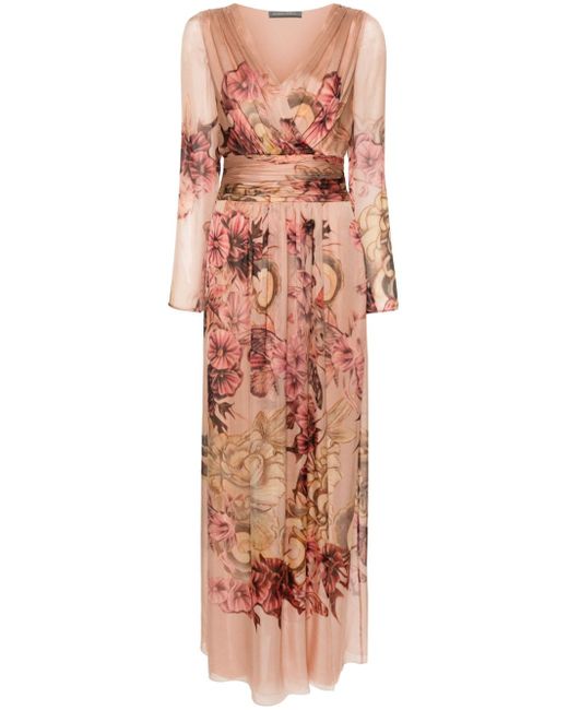 Alberta Ferretti floral-print silk dress