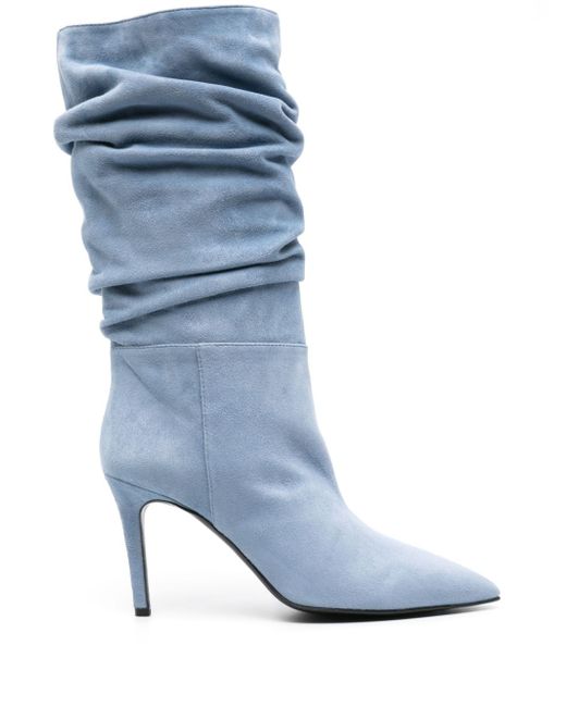 Via Roma 15 suede mid-calf boots