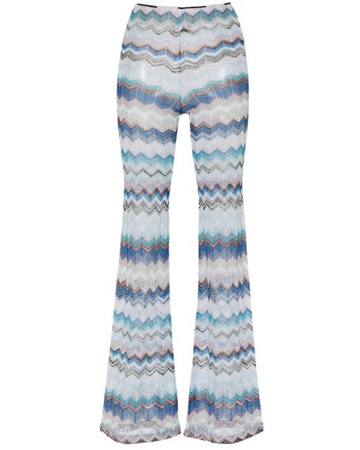 Missoni crochet-knit flared trousers