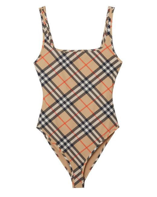 Burberry check-pattern swimsuit