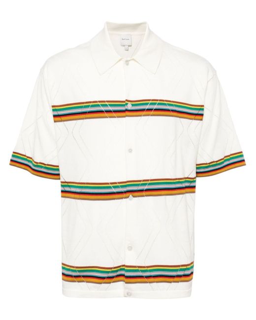 Paul Smith Signature Stripe knitted polo shirt