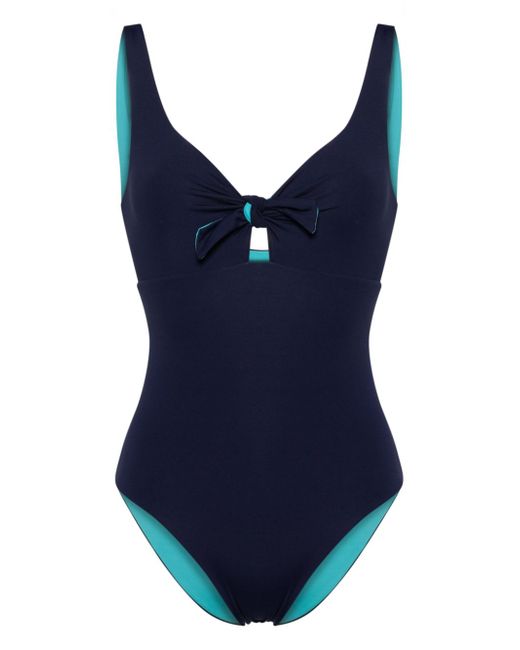 Fisico reversible lace-up swimsuit