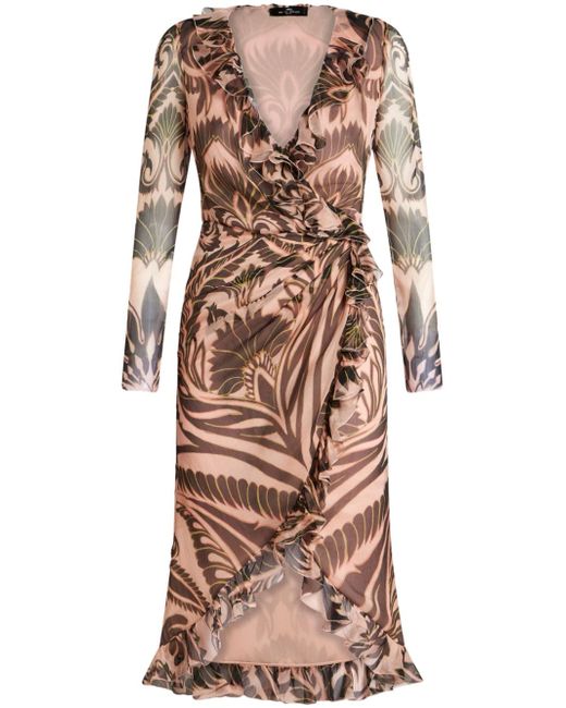 Etro graphic-print silk dress
