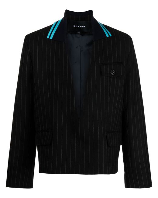 Botter striped knit-collar jacket