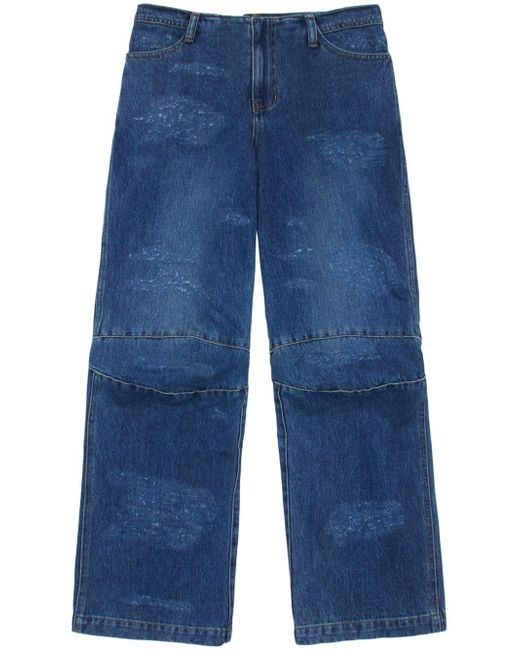 Ader Error distressed wide-leg jeans