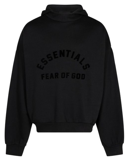 Fear of God ESSENTIALS logo-print drop-shoulder hoodie