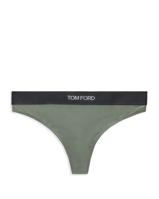 Tom Ford logo-jacquard thong