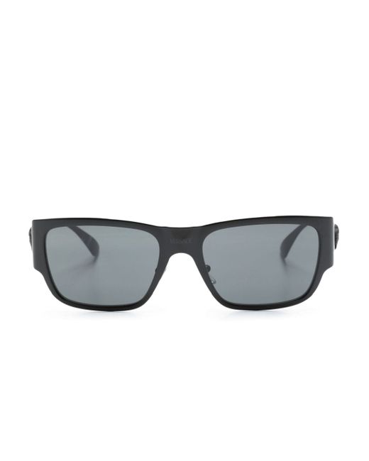 Versace matte-effect rectangle-frame sunglasses