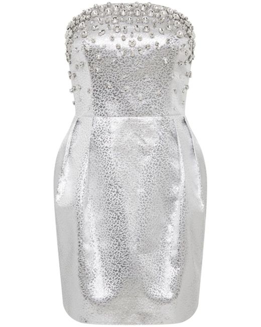 Rebecca Vallance Regina crystal-embellished minidress