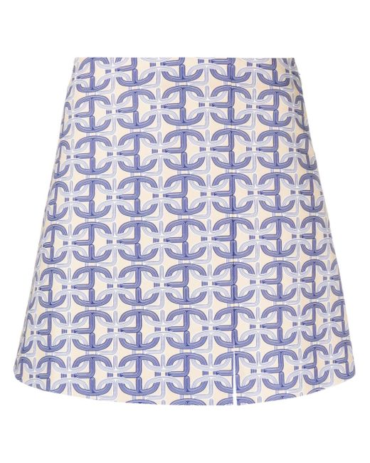 Claudie Pierlot geometric-print A-line skirt
