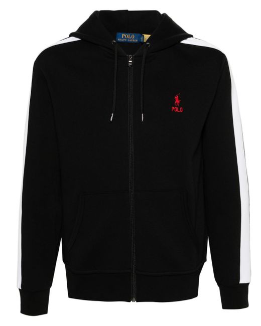 Polo Ralph Lauren stripe-detail zip-up hoodie