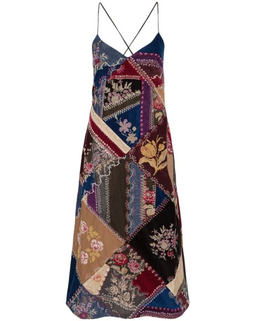 Polo Ralph Lauren patchwork-print midi dress