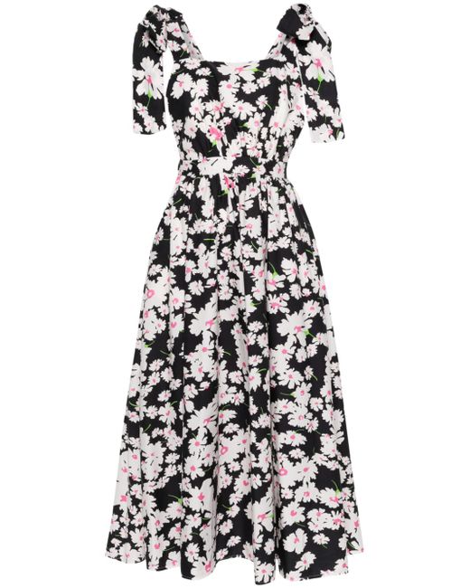 Msgm floral cotton midi dress