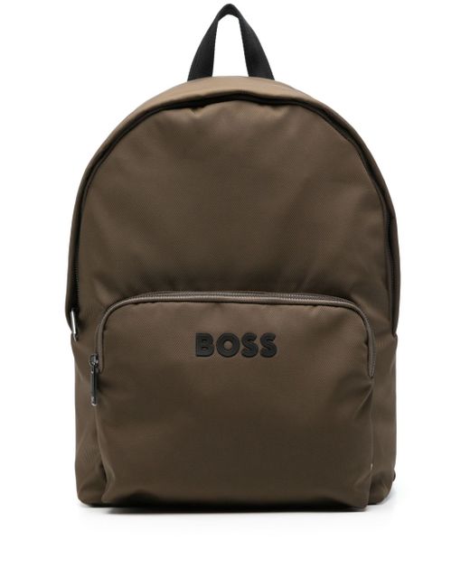 Boss logo-rubberised backpack