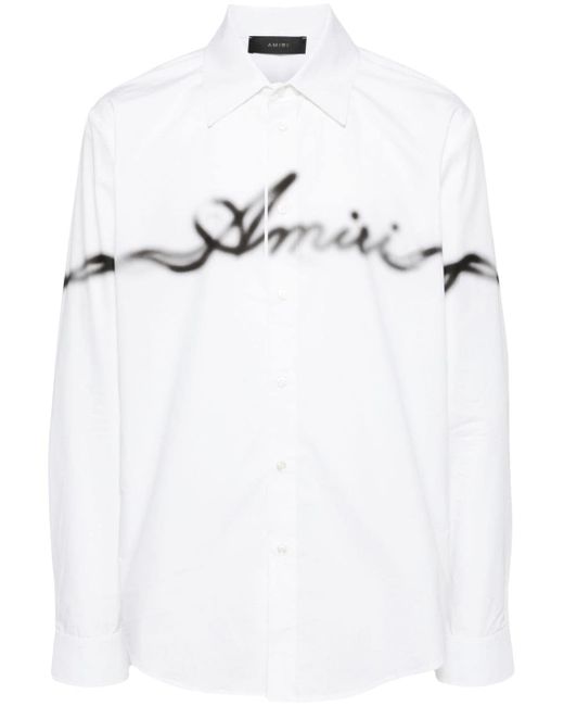 Amiri smoke logo long-sleeve shirt