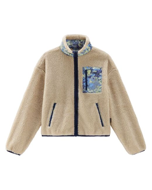 Woolrich high-neck faux-shearling jacket
