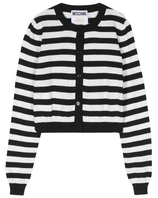 Moschino striped cropped cardigan