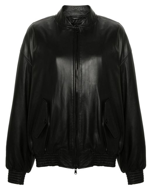 Wardrobe.Nyc drop-shoulder leather bomber jacket