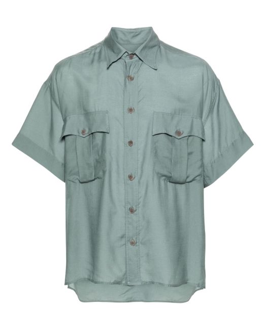Giorgio Armani button-up lyocell-blend shirt