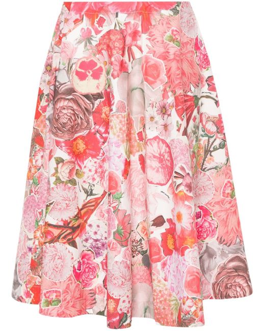 Marni floral-print midi skirt