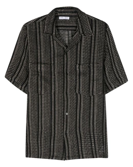 Cmmn Swdn crochet-knit striped shirt