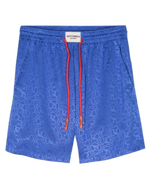 Just Cavalli jacquard-logo track shorts