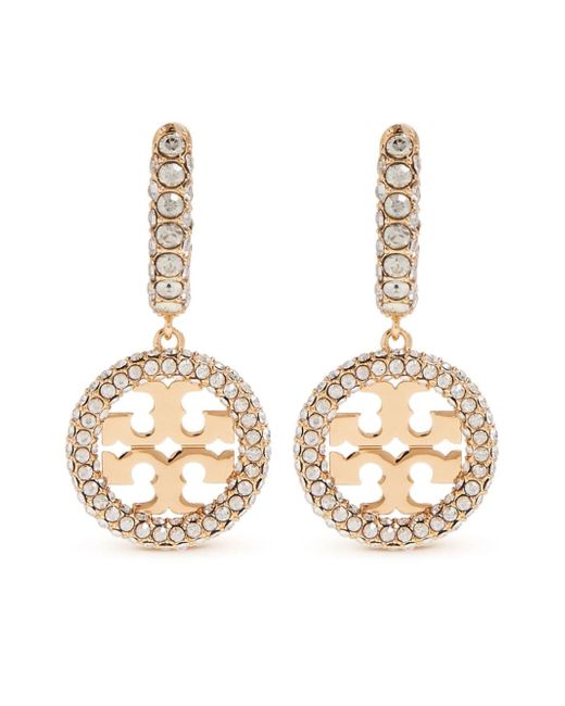 Tory Burch Miller crystal-embellished hoop earrings
