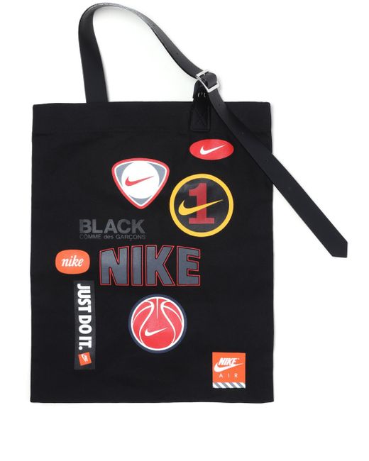 Comme Des Garcons Black x Nike logo-print tote bag