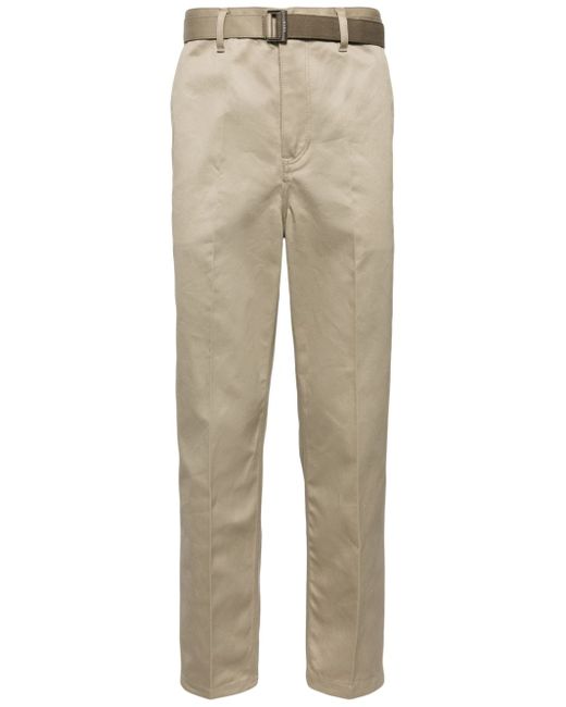 Sacai belted chino trousers