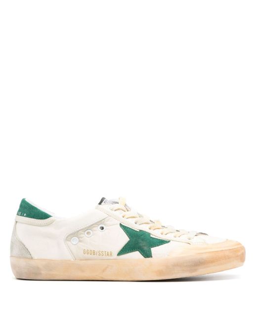 Golden Goose Super-Star distressed panelled sneakers