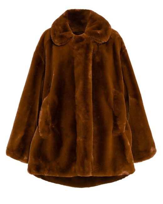 Melitta Baumeister oversized faux-fur coat