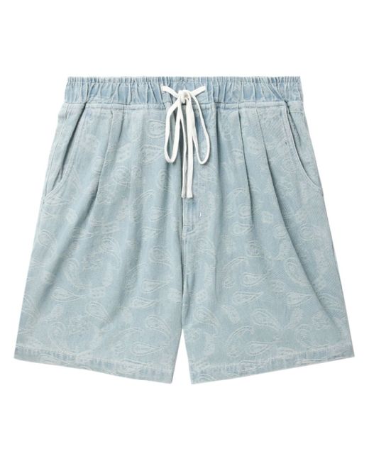 Five Cm patterned-jacquard drawstring shorts