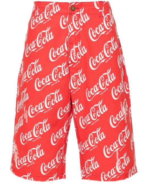 Erl Coca-Cola print shorts