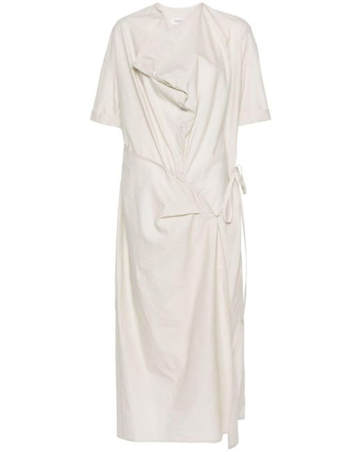 Lemaire short-sleeve wrap midi dress