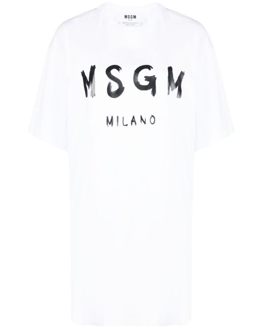Msgm logo-print T-shirt dress