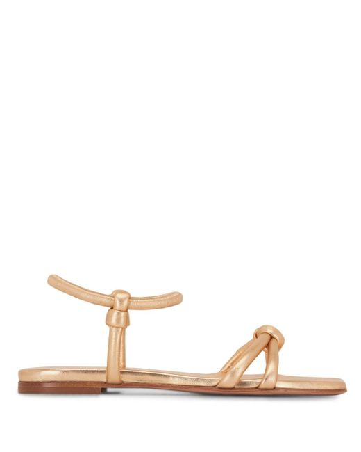 Gianvito Rossi knot-detail flat leather sandals