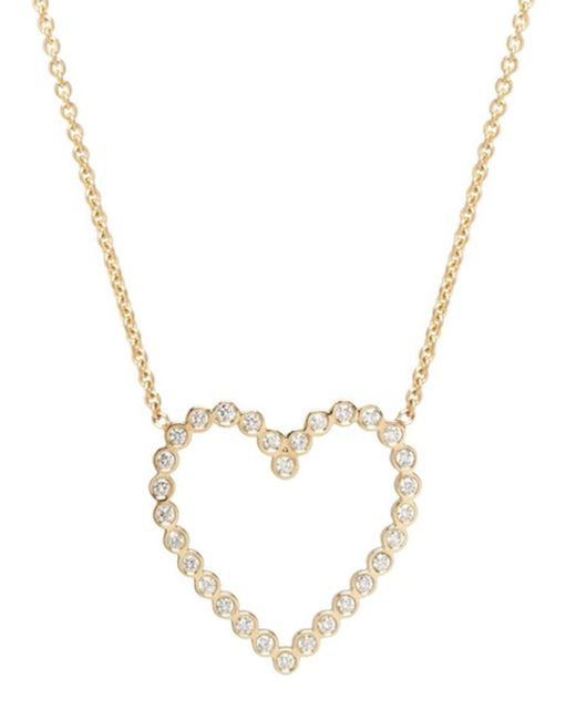 Zoe Chicco 14kt yellow Heart diamond necklace