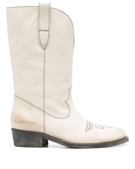 Via Roma 15 calf-length western leather boots