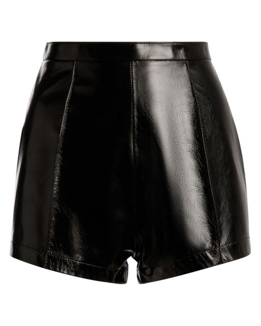 Bally high-shine leather shorts