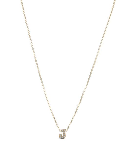 Zoe Chicco 14kt yellow Initial Letter diamond necklace