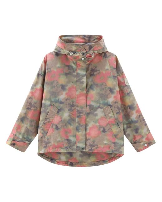 Woolrich painterly-print hooded jacket
