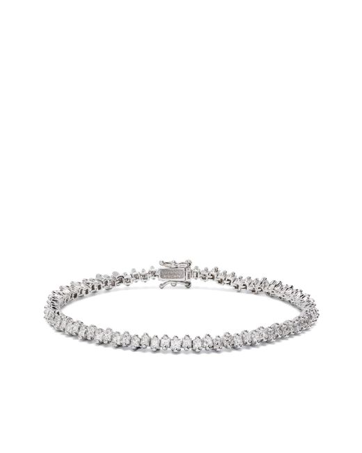 Suzanne Kalan 18kt gold Princess Midi diamond tennis bracelet