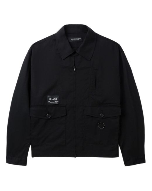 Undercover logo-patch twill shirt jacket