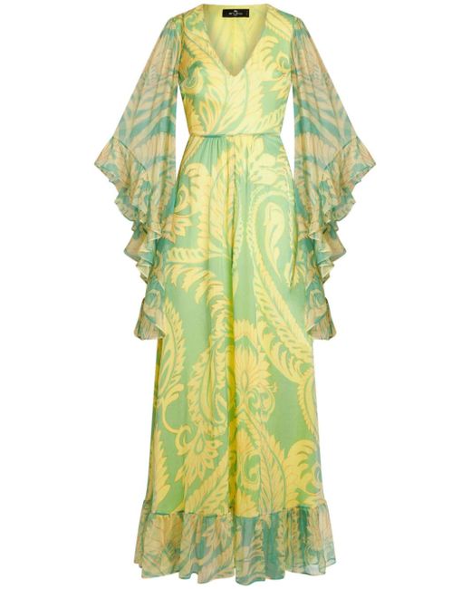 Etro graphic-print silk dress