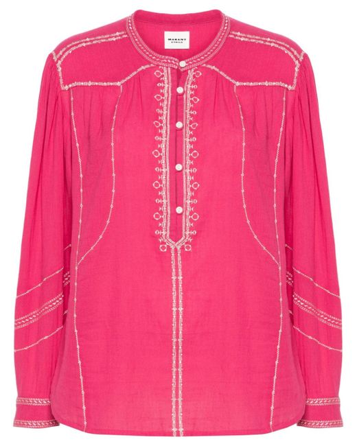 marant étoile Pelson embroidered-detailing blouse