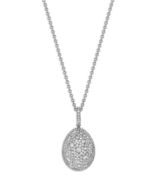 Fabergé 18kt white gold Emotion Egg diamond necklace
