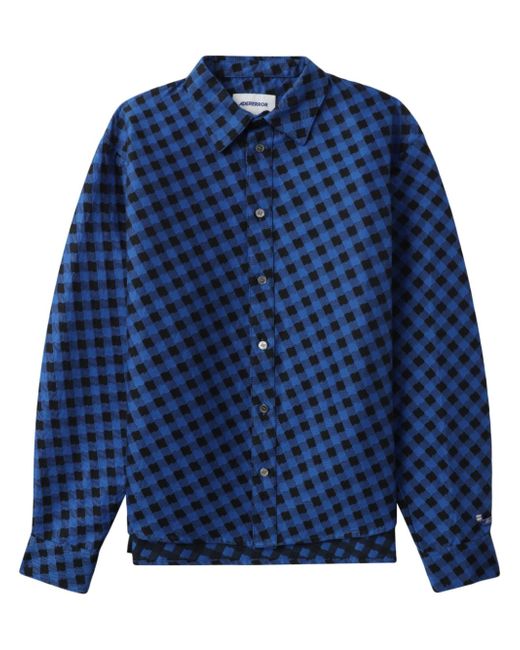 Ader Error checkerboard-print long-sleeve shirt